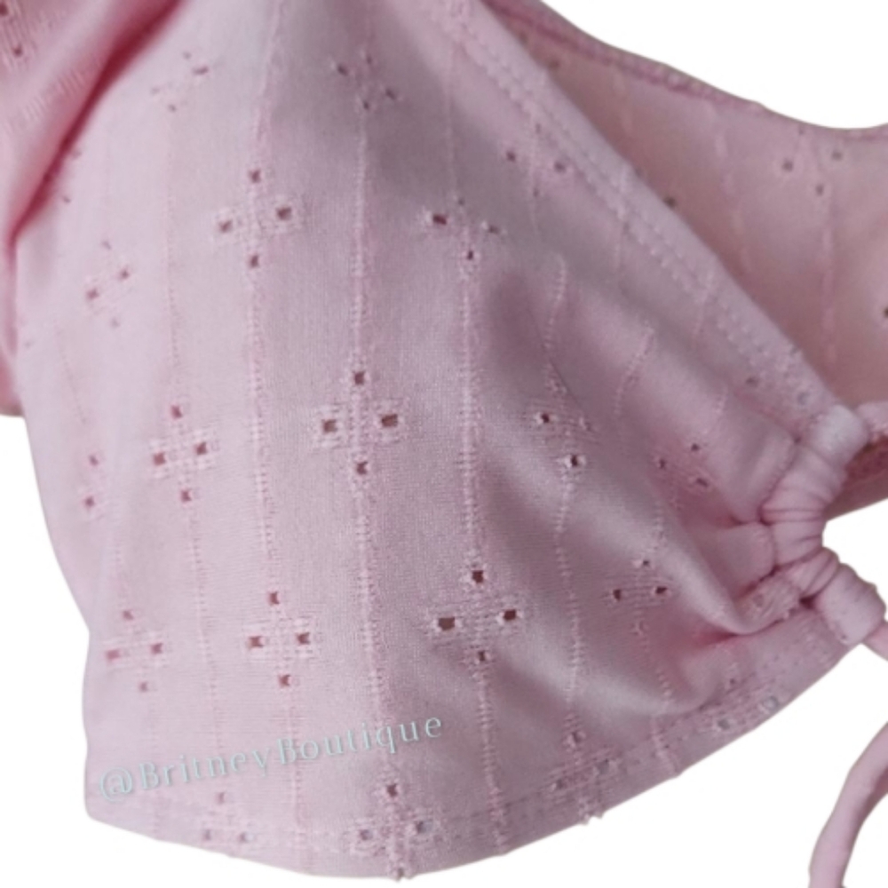 Pink Lilly Eyelet Crop Top - Picture 3 of 5